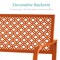 Best Choice Products Indoor Outdoor Steel Garden Bench w/ Geometric Backrest, Foot Levelers
